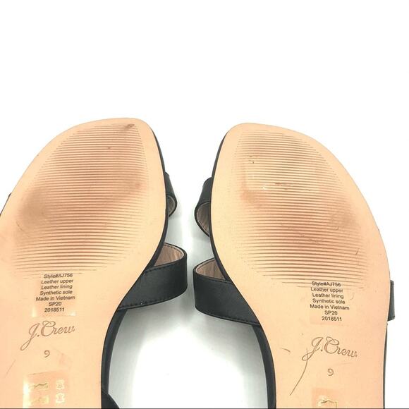 J.Crew Women's Black Abbie Cross Strap Sandals Sz 9 - Picture 11 of 11